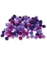 Pompony fioletowe 10mm 100szt