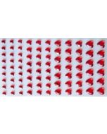 Dżety samoprzylepne serca czerwone 84szt