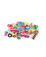 Naklejki z pianki transport 35szt