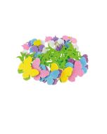 Naklejki z pianki kwiaty z brokatem 92szt