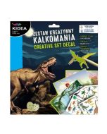 Kalkomania - zestaw kreatywny Dinozaury KIDEA