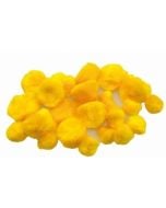 Pompony puszyste żółte 24szt