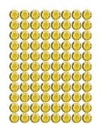 Dżety samoprzylepne złote 4mm 240szt