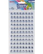 Dżety samoprzylepne srebrne 8mm 88szt