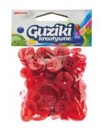 Guziki kreatywne czerwone 40g