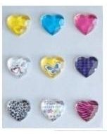 Dżety samoprzylepne serca 9szt