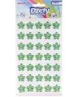 Dżety samoprzylepne kwiatki zielone 35szt