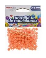 Koraliki do nawlekania pomarańcz + sznurek 6mm 16g