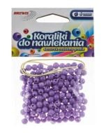 Koraliki do nawlekania fioletowe + sznurek 6mm 16g