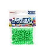 Koraliki do nawlekania zielone + sznurek 6mm 16g