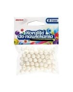 Koraliki do nawlekania białe + sznurek 8mm 16g