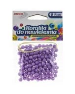 Koraliki do nawlekania fioletowe + sznurek 8mm 16g