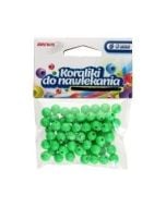 Koraliki do nawlekania zielone + sznurek 8mm 16