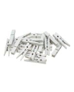 Klamerki białe 2,5cm 20szt