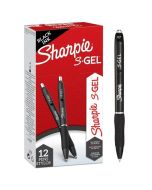 Długopis żelowy S-GEL czarny 0.7mm (12szt)