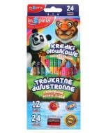 Kredki trójkątne dwustronne 12=24 kolory