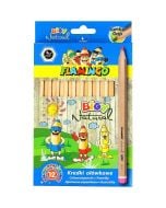 Kredki ołówkowe Jumbo Bigy Natural 12 kolorów