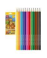 Kredki ołówkowe sześciokątne 12 kolorów