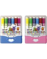 Flamastry z pieczątkami 12 kolorów mix