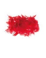 Piórka dekoracyjne czerwone 7g