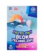 Blok techniczny kolorowy pastel A4/10K ASTRA