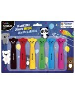 Flamastry Jumbo Misie 6 kolorów KIDEA