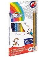 Kredki Super Soft 12 kolorów + 2 gratis FIORELLO