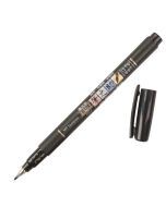 Flamaster brush pen Fudenosuke czarny tw 2 (6szt)