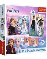 Puzzle 2w1 + memos Księżniczki w swojej krainie