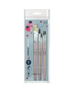 Pędzelki drewniane Cute Girl 6szt