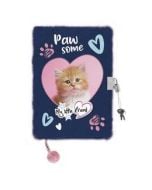 Pamiętnik z kłódką A5/96K włochacz Kot