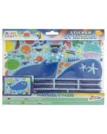 Naklejanie po numerach 26x21cm Wieloryb