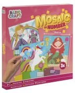 Mozaika po numerach 22x22cm jednorożec różowa