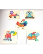 Puzzle drewniane zwierzęta