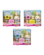 Lalka z pieskami MIX