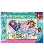 Puzzle dla dzieci 2x12 Koci Domek Gabi