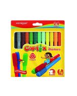 Flamastry trójkątne zmywalne łączone 24szt