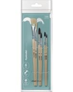 Pędzelki drewniane 6szt