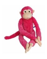 Małpa różowa na rzepy 85cm