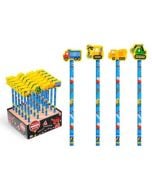 Ołówek z gumką do ścierania pojazdy budowy (24szt)