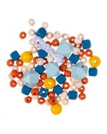 Koraliki drewniane pastel 80szt