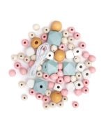 Koraliki drewniane pastel 80sz