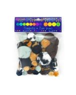 Pompony akrylowe animal prints 56szt mix