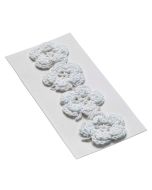 Kwiatki dekoracyjne 35mm białe 4szt