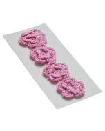 Kwiatki dekoracyjne 35mm jasny różowy 4szt