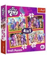 Puzzle 4w1 Poznaj kucyki Pony TREFL