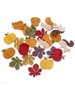 Samoprzylepne drewniane motywy jesienne 20szt