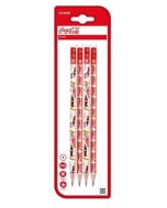 Ołówek HB z gumką Coca-Cola 4szt