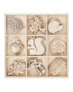 Kształty z drewna - las 45szt