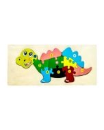 Puzzle drewniane kids z cyframi Dinozaur